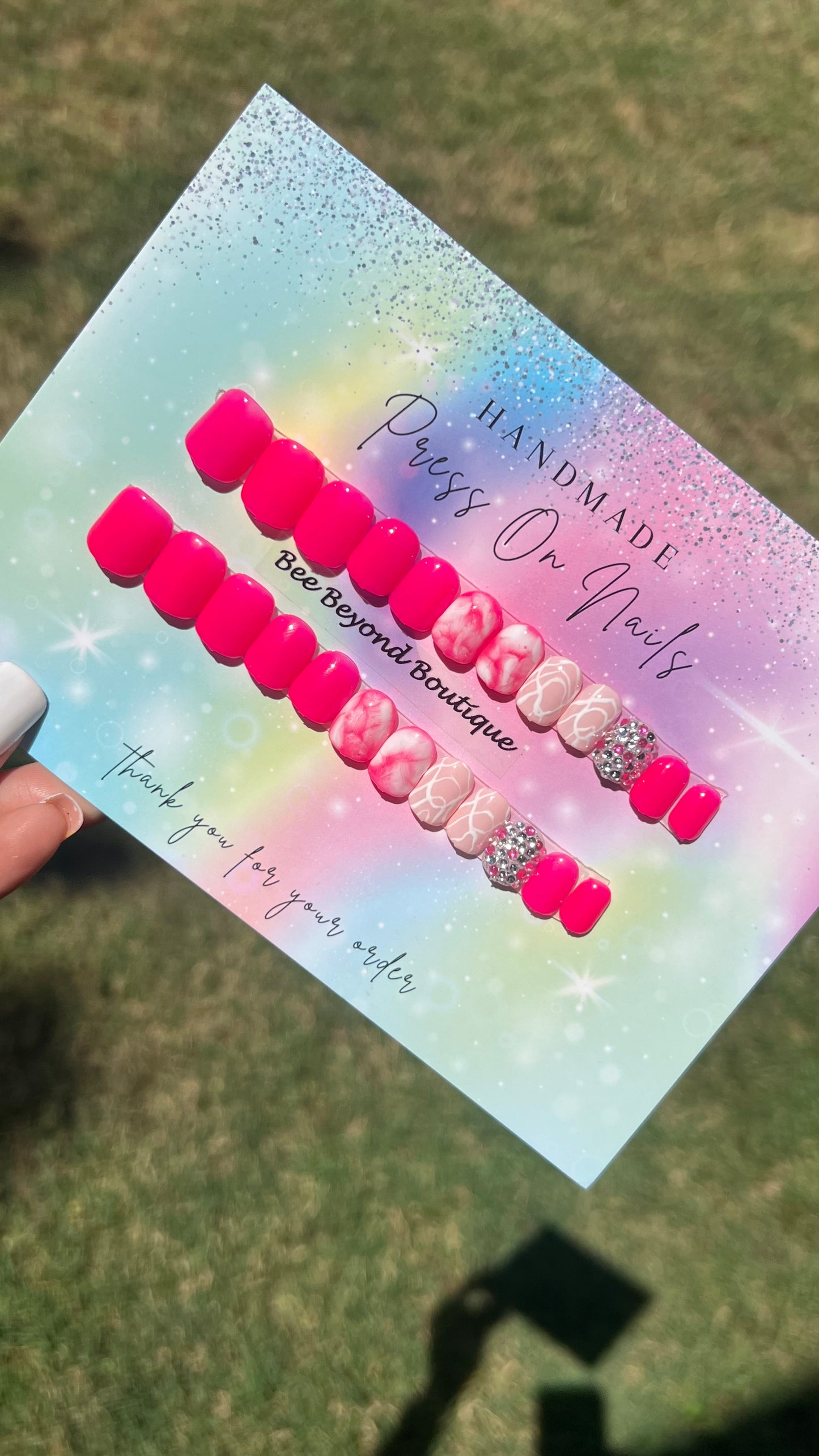 Pink Cloud Kids Nails