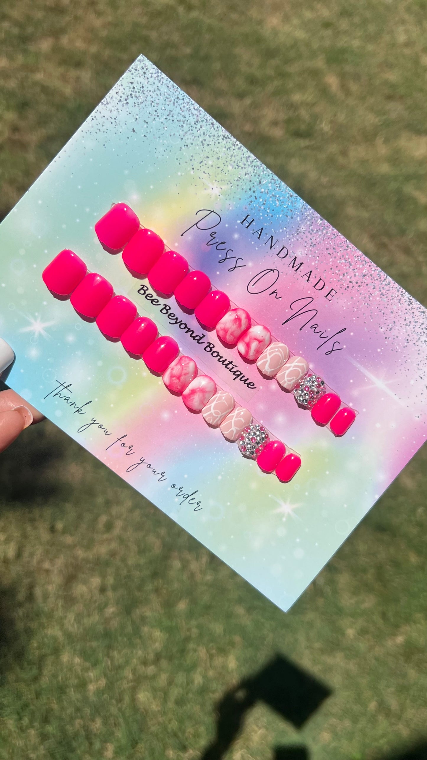 Pink Cloud Kids Nails