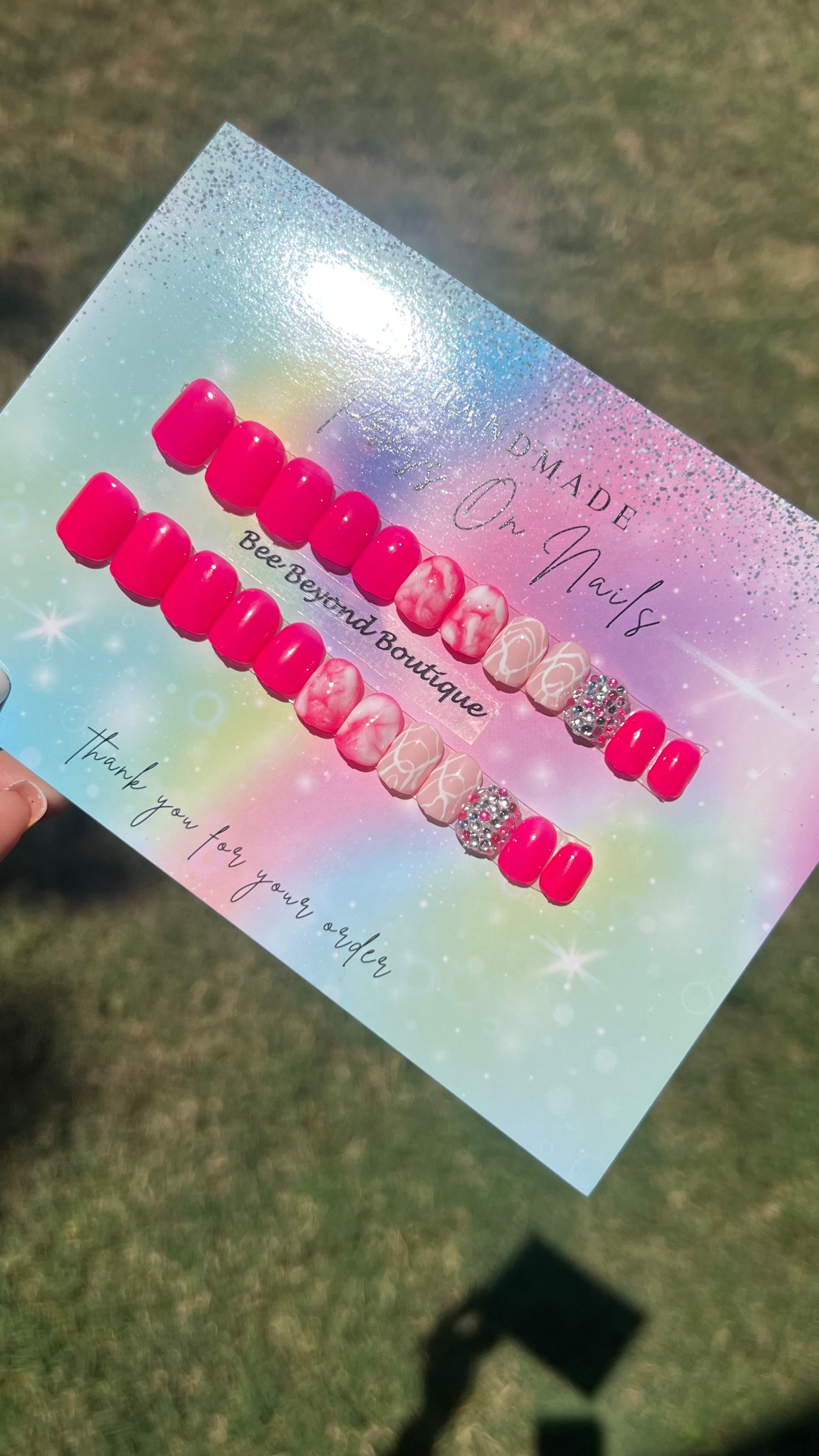 Pink Cloud Kids Nails