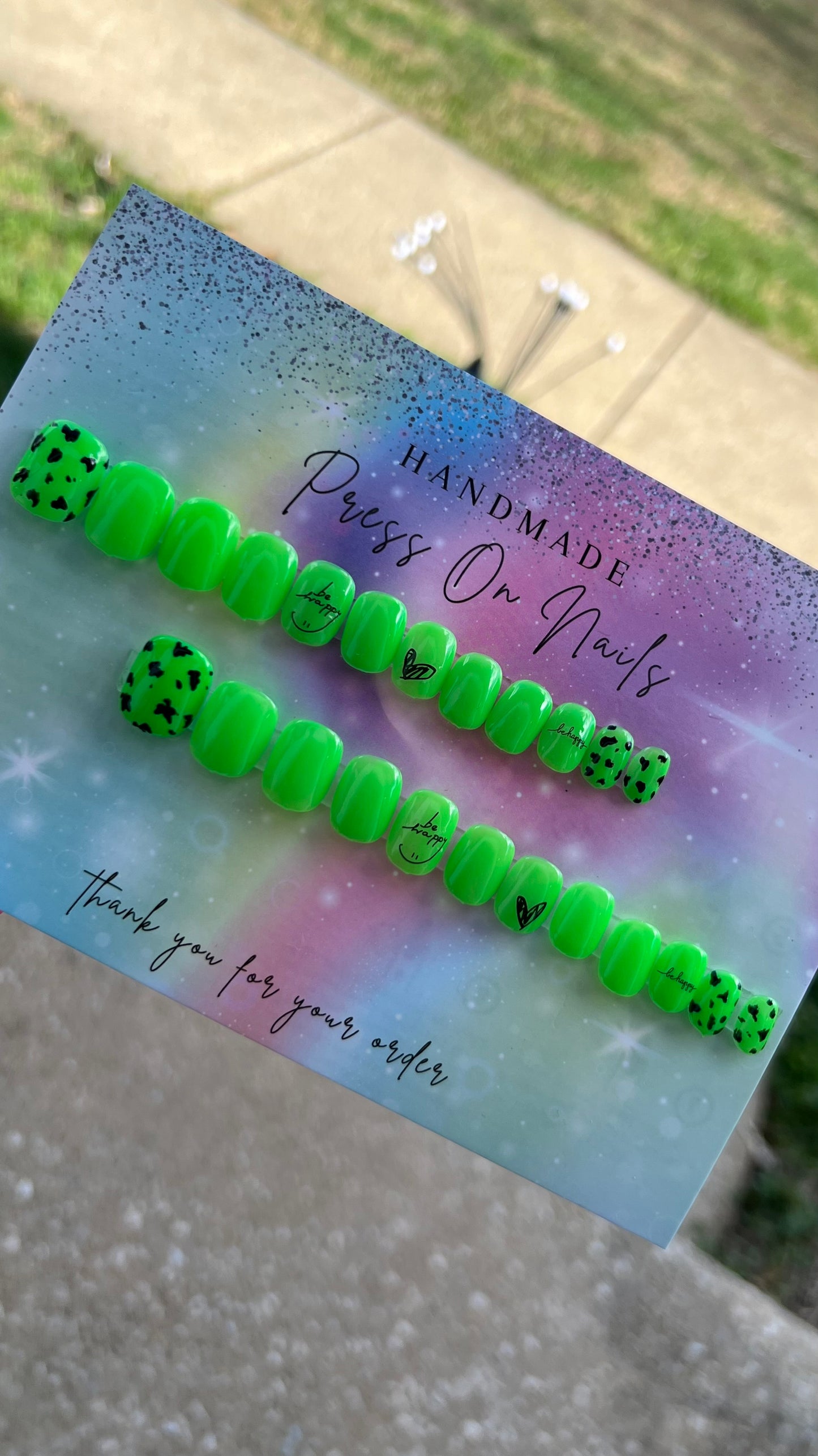 Lime Kids Press on Nails