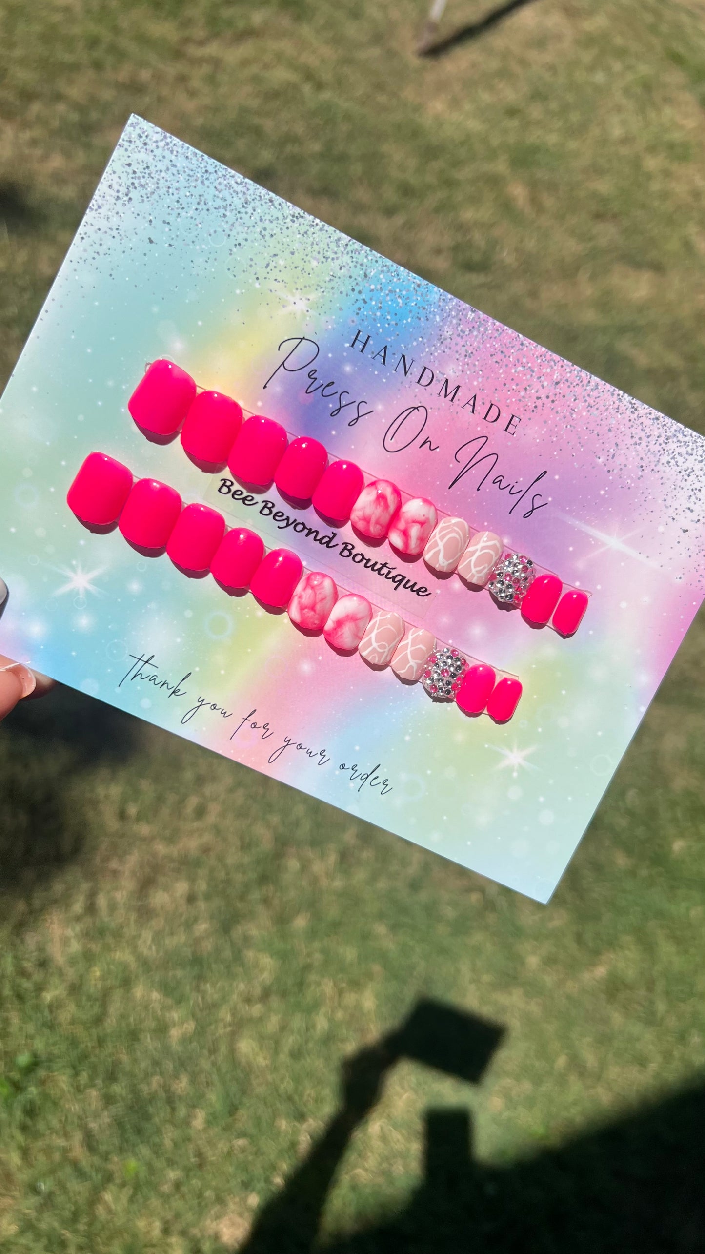 Pink Cloud Kids Nails