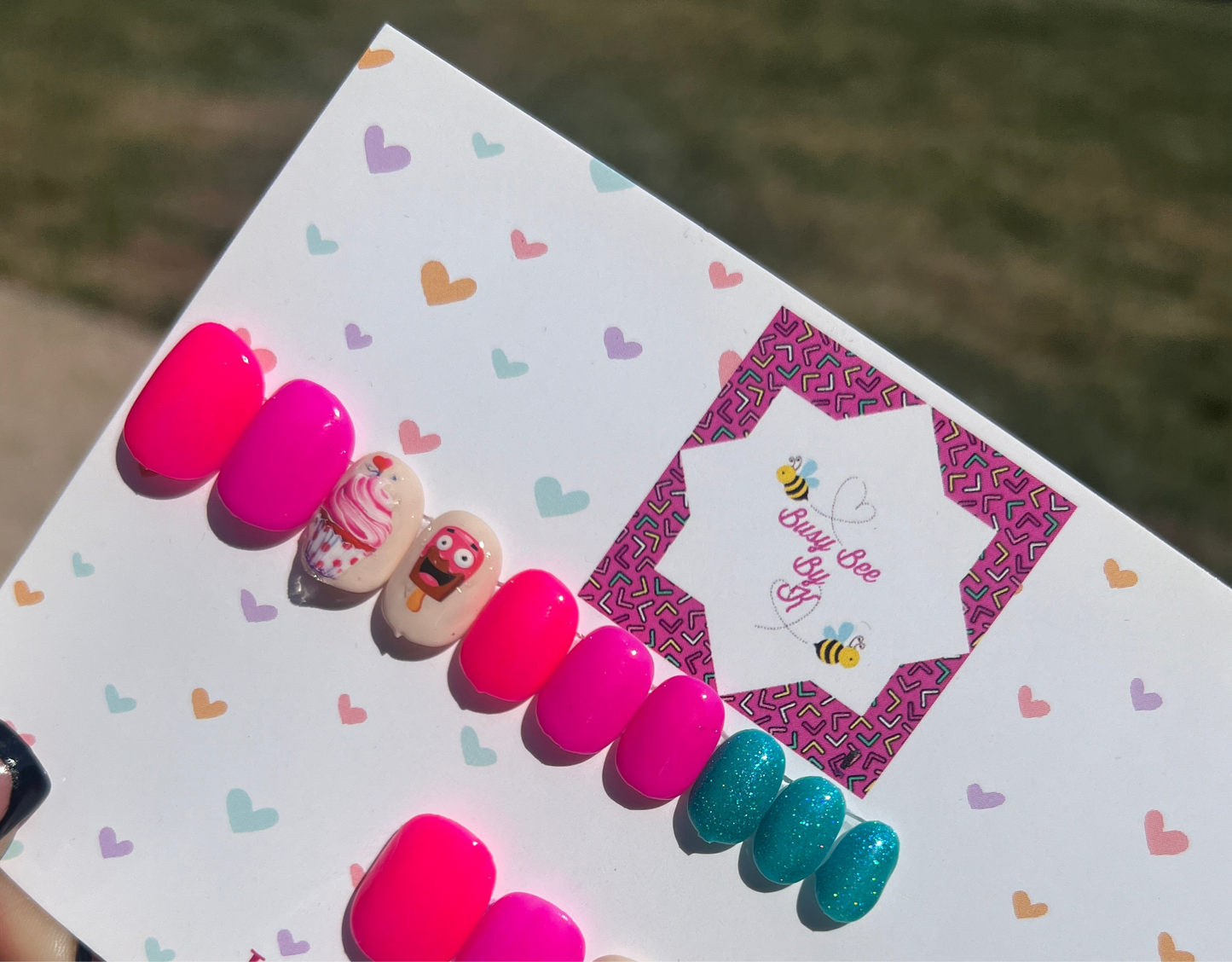 Color Pop Busy Bee Kids Nails