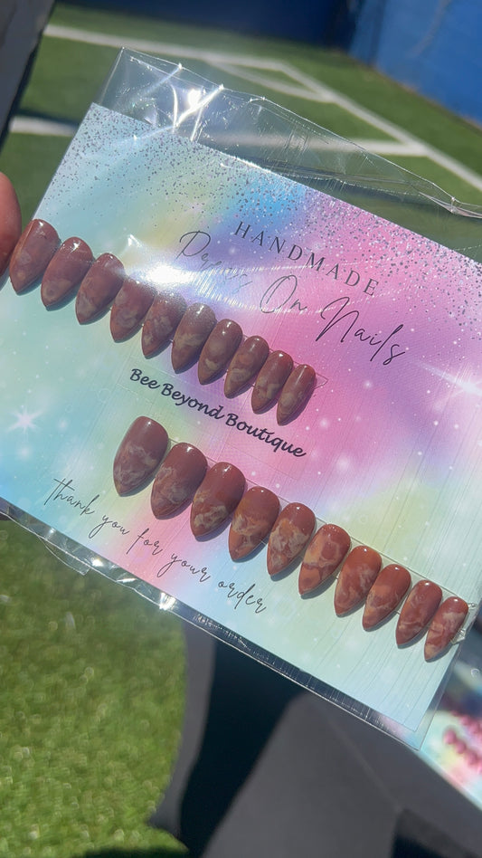 Brown Mocha Press on Nails