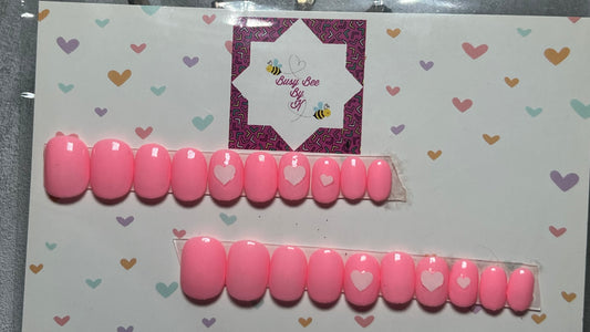 Pink is Love Kids Nails