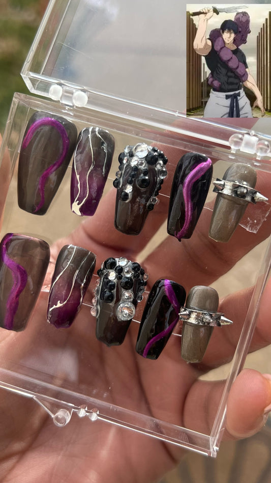 Toji Anime Press on Nails