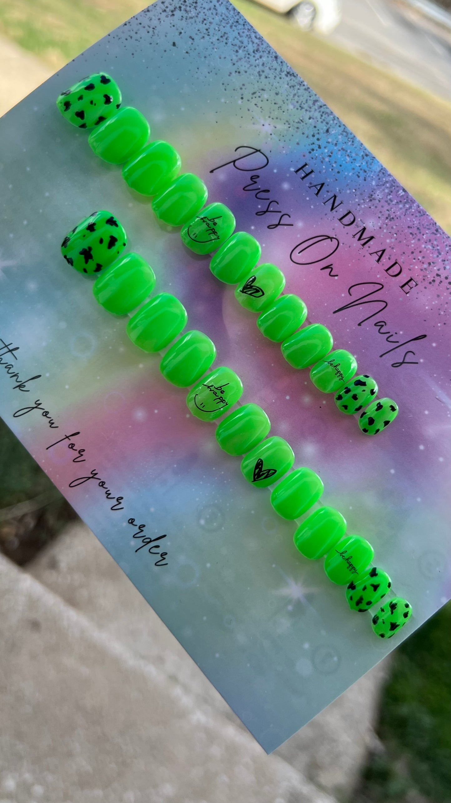 Lime Kids Press on Nails