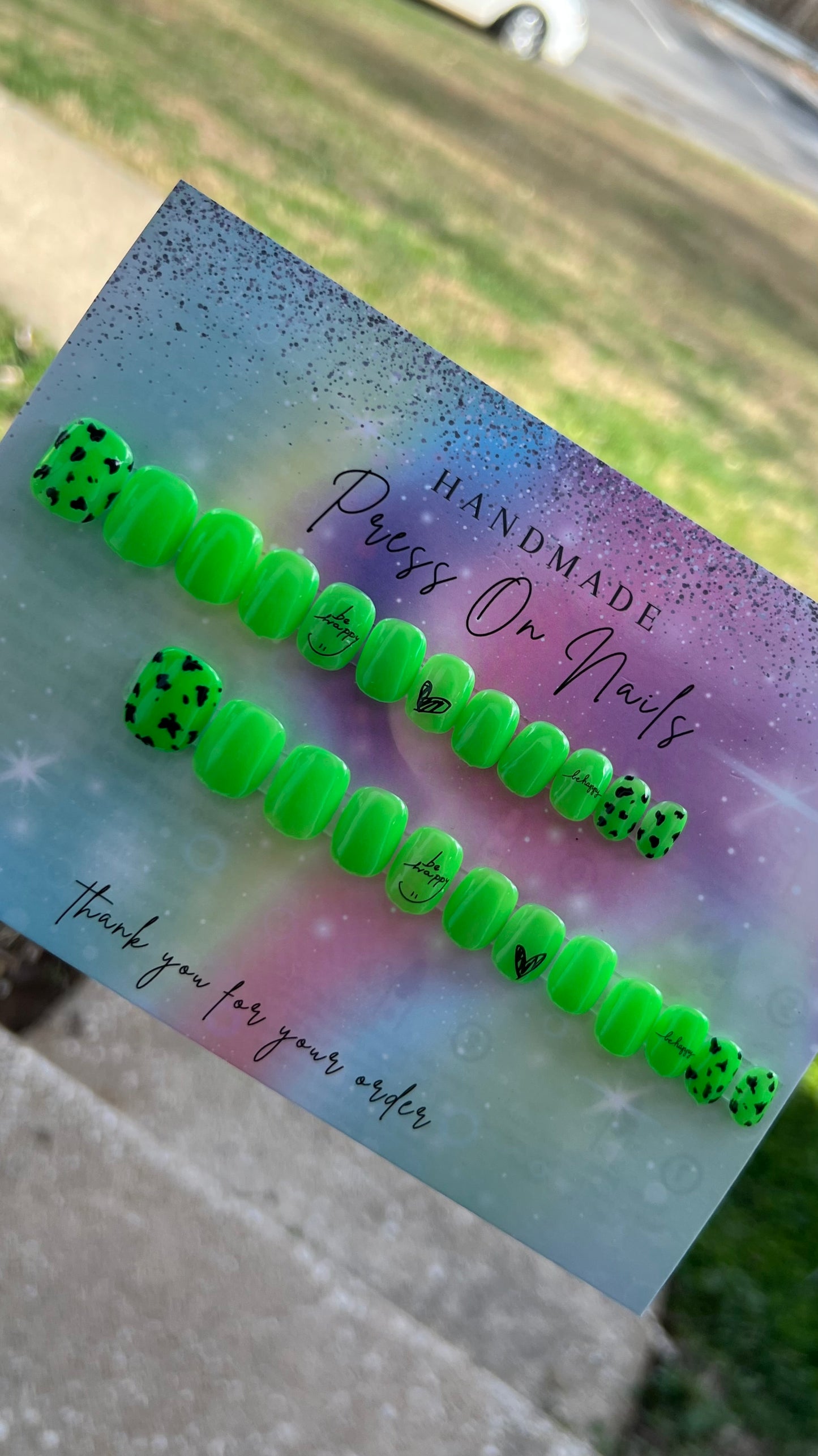 Lime Kids Press on Nails
