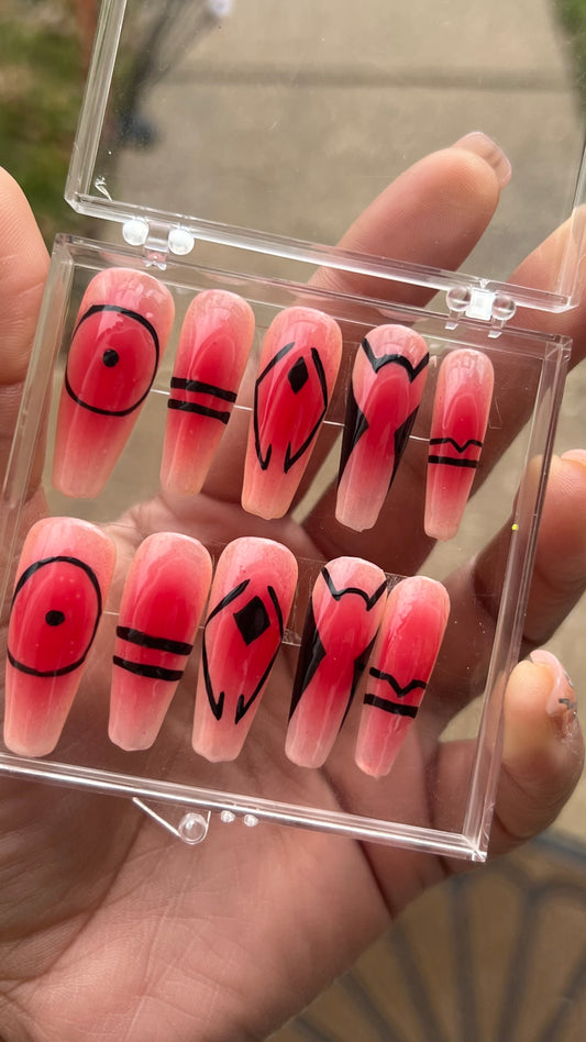 Sukuna Anime Press on Nails