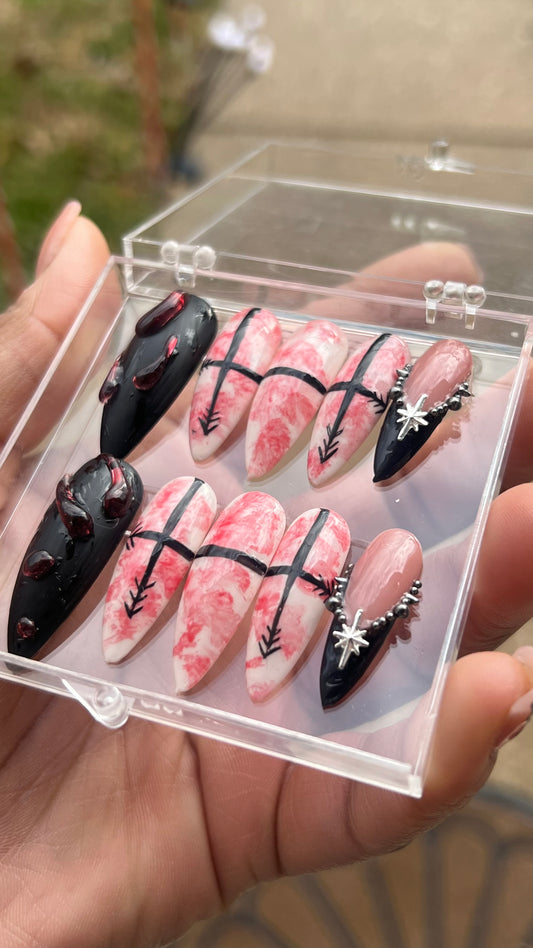Choso Anime Press on Nails