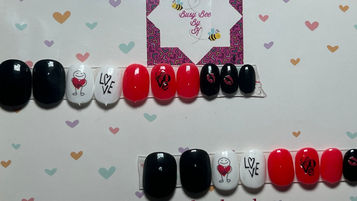 Heart to Heart  Kids Nails