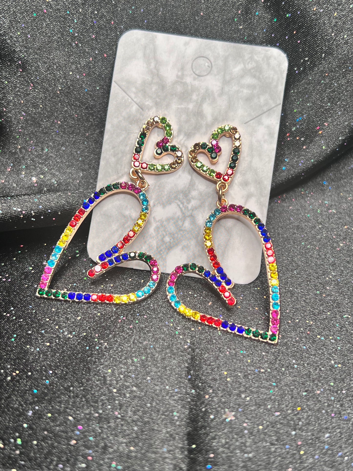 Heart Rainbow/ Snake/ Lighting Bolt/ Glitter Drop Earrings