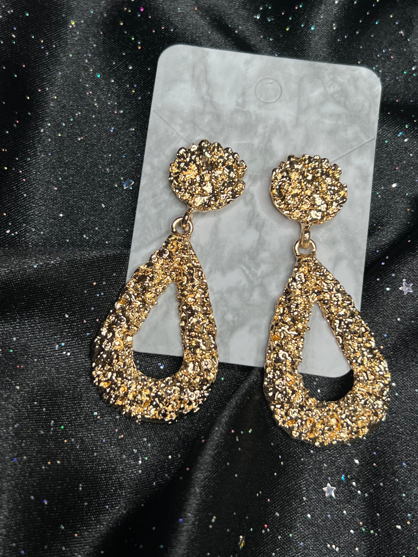 Square Drop Earrings/ Gold Drop Earrings