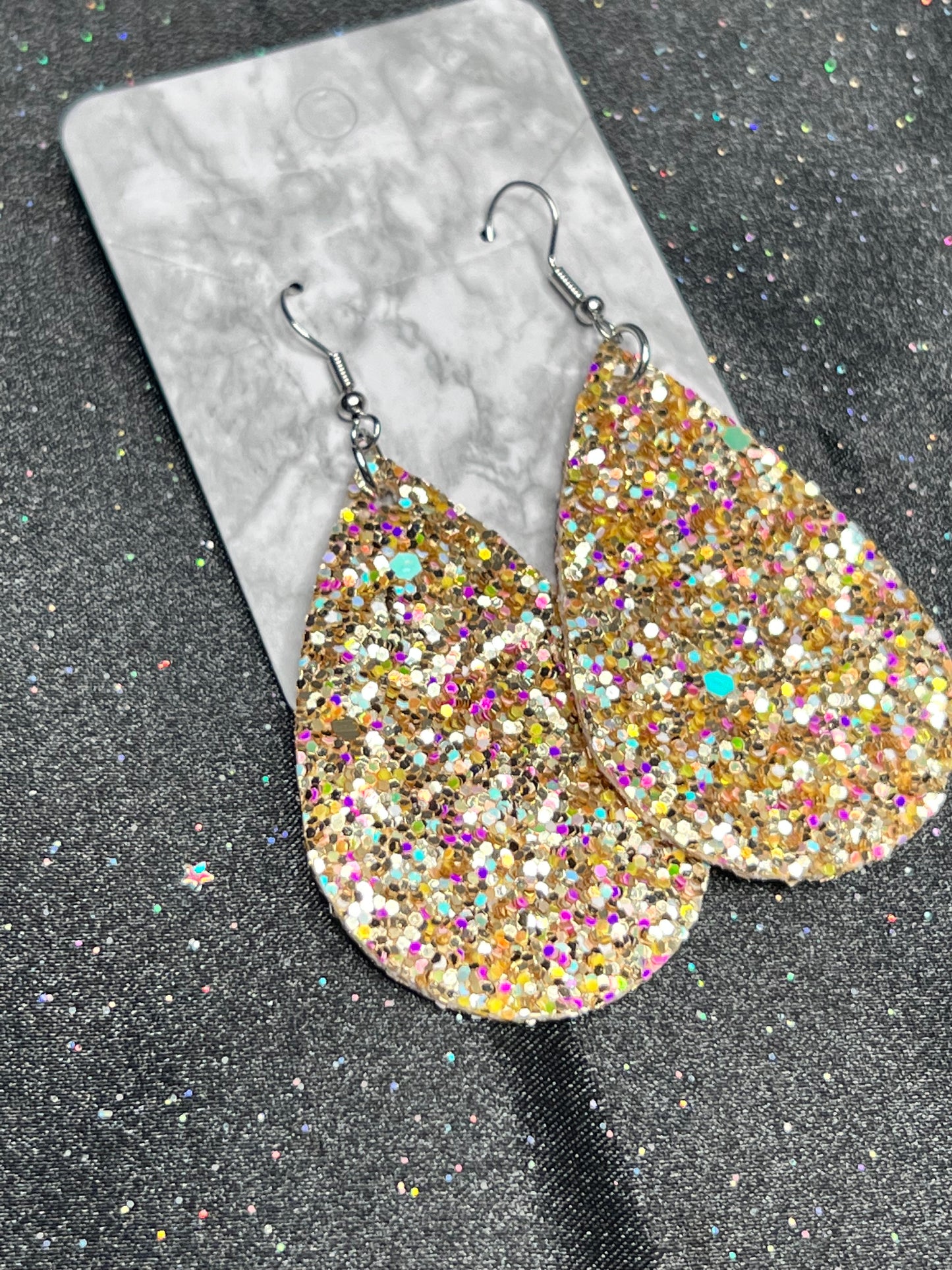 Heart Rainbow/ Snake/ Lighting Bolt/ Glitter Drop Earrings